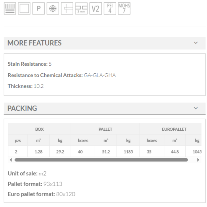 BONN ACERO keros 80x80 tiles features