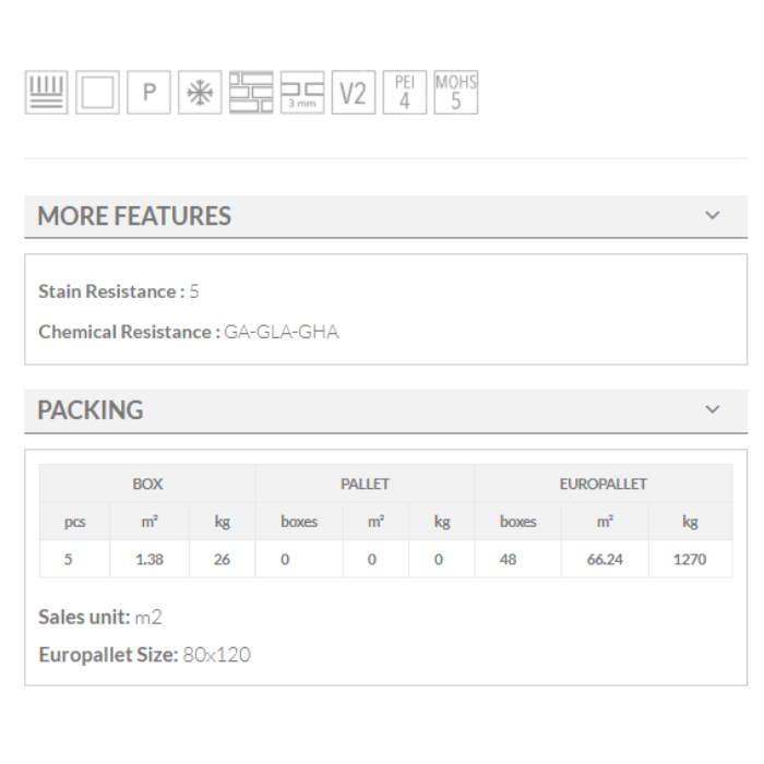 SIA BLANCO keros 23x120cm wood look tiles features