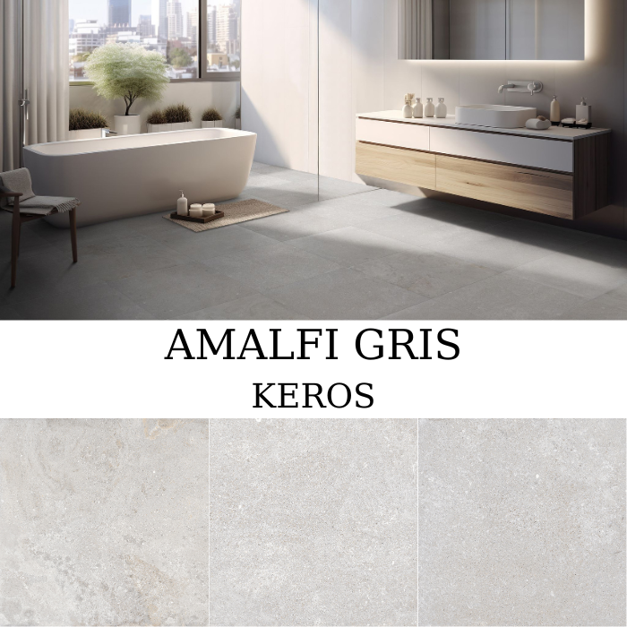 Πλακάκι Keros Amalfi Gris 59,6×59,6 ματ πορσελανάτο γρανίτης PEI IV