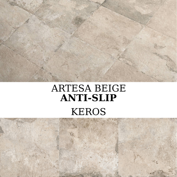 Πλακάκι Keros Artesa Beige Anti-Slip 50×50 αντιολισθητικό ματ porcelanato