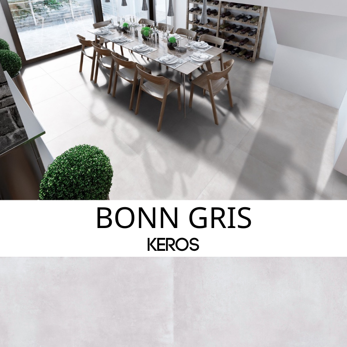 Keros Bonn Gris 80×80 - Ματ πορσελανάτο πλακάκι γρανίτη PEI IV