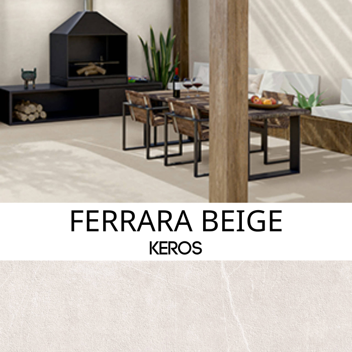 Ferrara Beige 80×80 πλακάκι δαπέδου και τοίχου, ματ πορσελανάτο Keros Ceramica, ισπανικής προέλευσης.