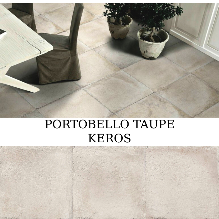 Πλακάκι Keros Portobello Taupe 50×50 ματ πορσελανάτο δαπέδου
