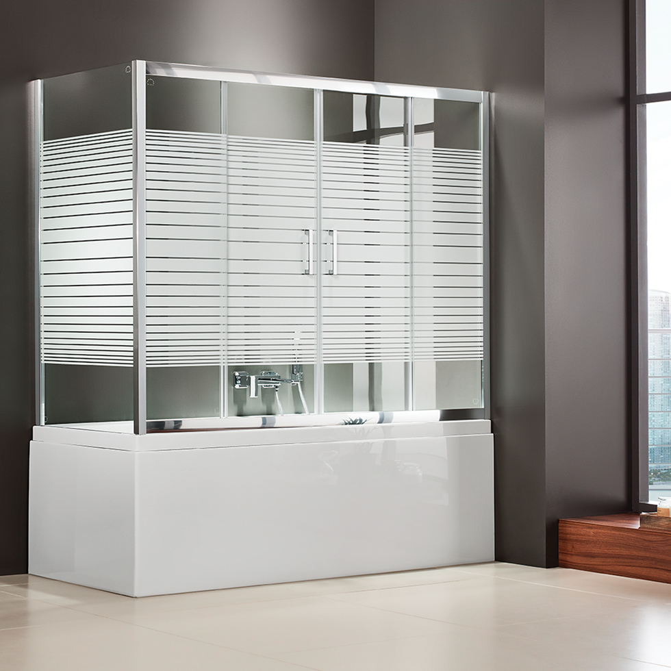 ΚΑΜΠΙΝΑ ΜΠΑΝΙΕΡΑΣ Axis Slider Bath 170 (2+2) STRIPES