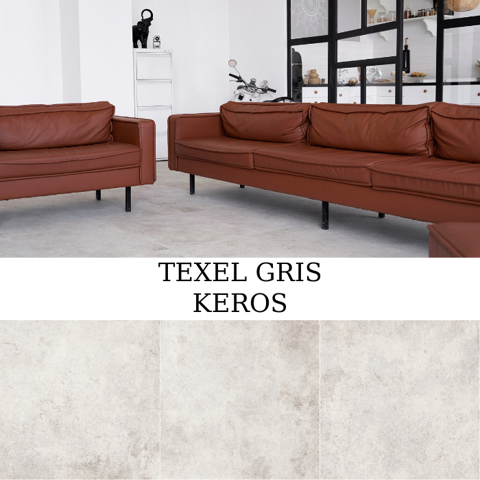 Πλακάκι Keros Texel Gris 50×50 σε ματ γκρι απόχρωση με αντιολισθητική υφή