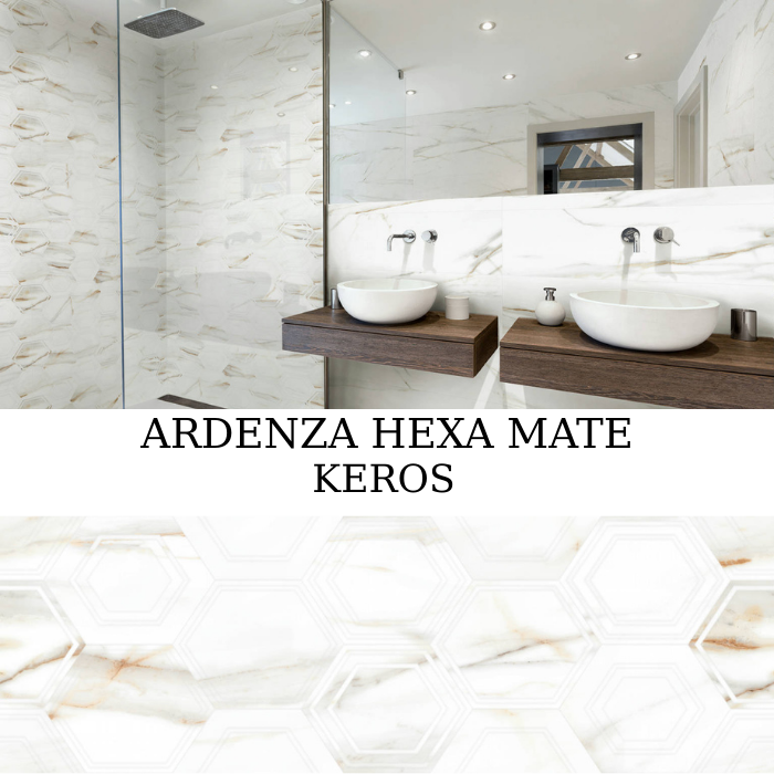 Keros Ardenza Hexa Mate 30×90 λευκό ανάγλυφο ματ πλακάκι τοίχου