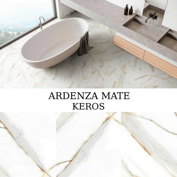 Πλακάκι Keros Ardenza Mate White 33×33 τύπου μαρμάρου