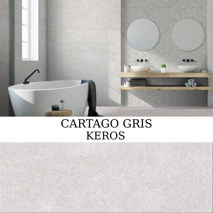 Πλακάκι Cartago Gris 25×75 σε ματ γκρι απόχρωση