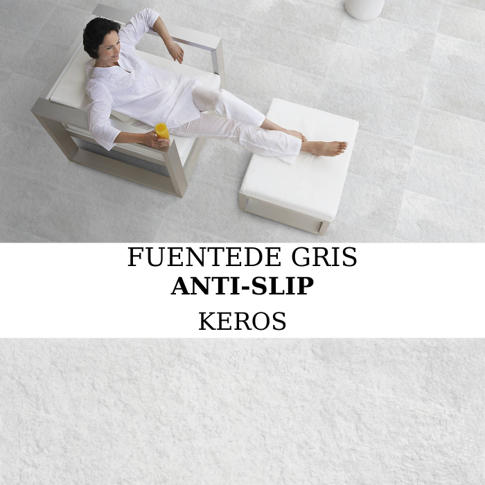 Πλακάκι Keros Fuentede Gris Anti-Slip 30×60 με ματ σαγρέ φινίρισμα και όψη πέτρας