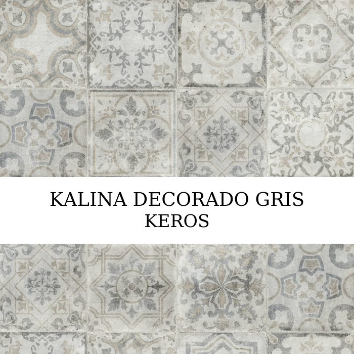 Kalina Decorado Gris 25x50 ματ πλακάκι τοίχου με διακοσμητικά σχέδια
