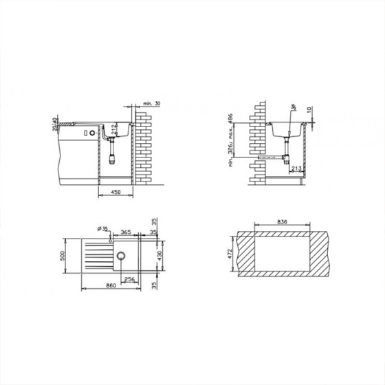 ΝΕΡΟΧΥΤΗΣ ΕΝΘΕΤΟΣ ΣΥΝΘΕΤΙΚΟΣ (86X50) KZ100 BY DURALIT