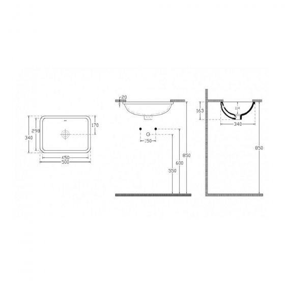 ΥΠΟΚΑΘΗΜΕΝΟΣ ΝΙΠΤΗΡΑΣ 56X38CM ISVEA 10SZ77056
