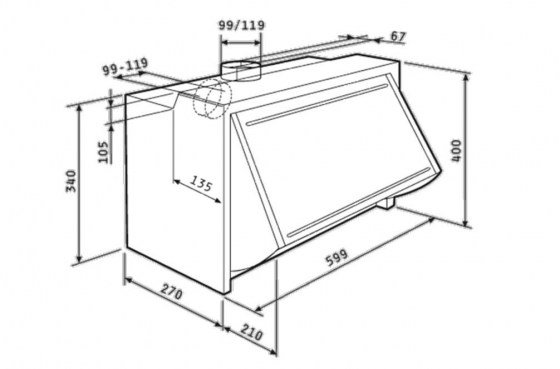 ΑΠΟΡΡΟΦΗΤΗΡΑΣ ΠΤΥΣΣΟΜΕΝΟΣ PYRAMIS 60cm 065031402