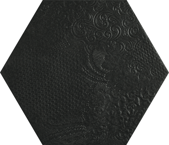 IMPORTILES MILANO BLACK HEX 25x22