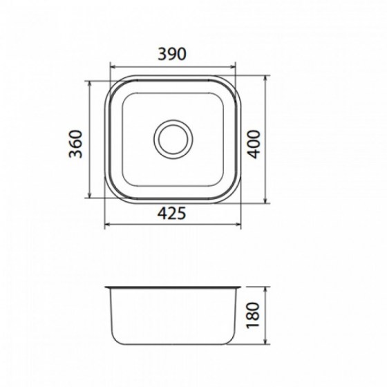 ΝΕΡΟΧΥΤΗΣ ΥΠΟΚΑΘΗΜΕΝΟΣ INOX (42,5X40) Valley 28043 BY FORTINOX
