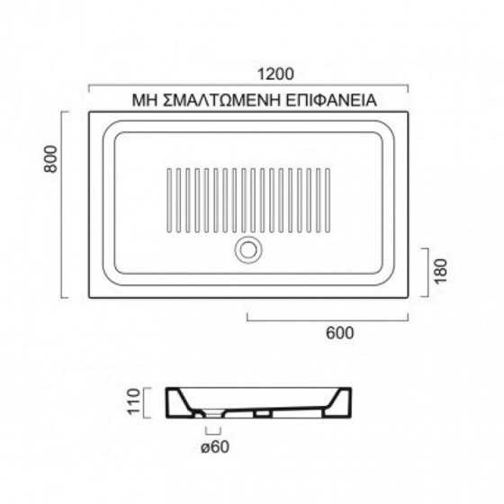 ΝΤΟΥΖΙΕΡΑ ΠΟΡΣΕΛΑΝΗΣ ΟΡΘΟΓΩΝΙΑ ΥΨΟΣ 11CM GSI BASIC 2991