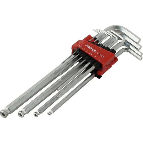 ΣΕΤ ΚΛΕΙΔΙΑ ALLEN EXTRA ΜΑΚΡΙΑ ΜΠΙΛΙΑΣ 10 ΤΕΜ -07-5102XLB FORCE