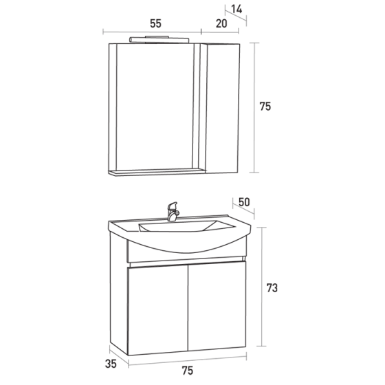 ΕΠΙΠΛΟ ΜΠΑΝΙΟΥ PROBAGNO Amerias 939