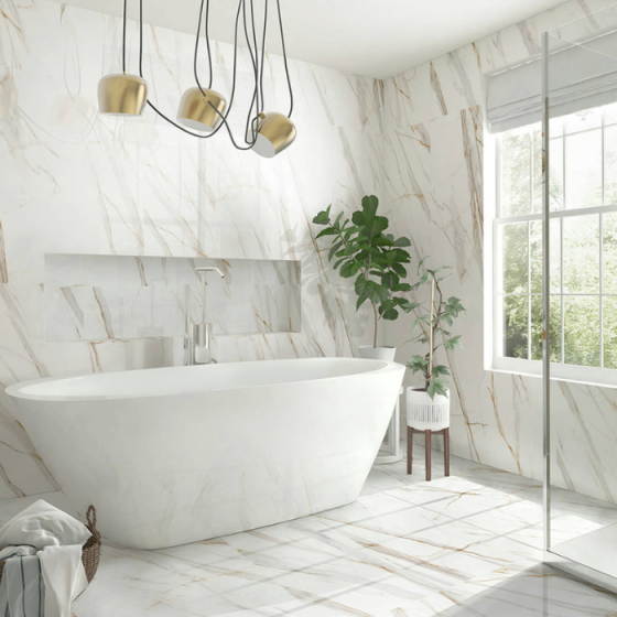 Keros Ardenza Gold 60x120 γυαλιστερό πορσελανάτο πλακάκι γρανίτη