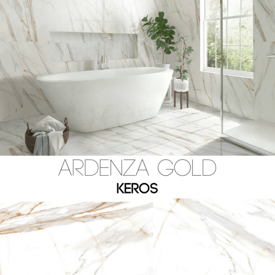 Keros Ardenza Gold 60x120 γυαλιστερό πορσελανάτο πλακάκι γρανίτη