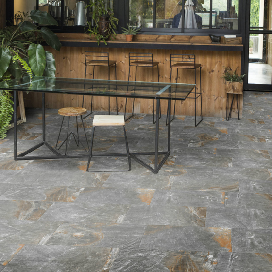 Πλακάκι Keros Ardesia Antracita Antislip 30×60 σε σαγρέ αντιολισθητική υφή