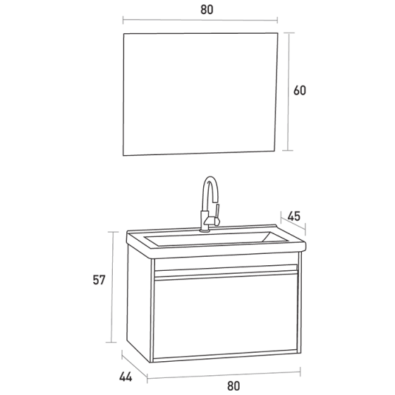 ΕΠΙΠΛΟ ΜΠΑΝΙΟΥ PROBAGNO Atheras 932