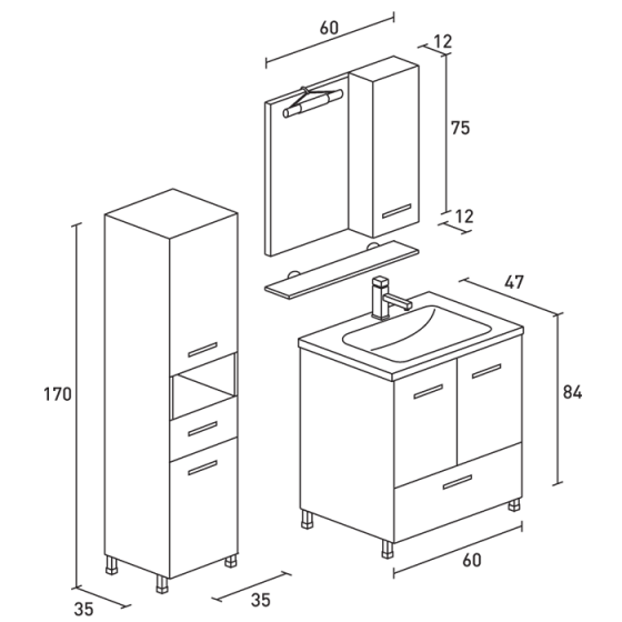 ΕΠΙΠΛΑ ΜΠΑΝΙΟΥ PROBAGNO Areti 625-635K