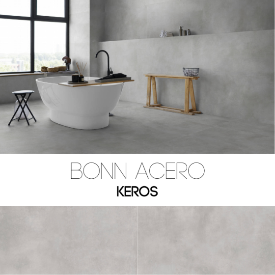 Keros Bonn Acero 60×120 πορσελανάτο πλακάκι γρανίτη ματ