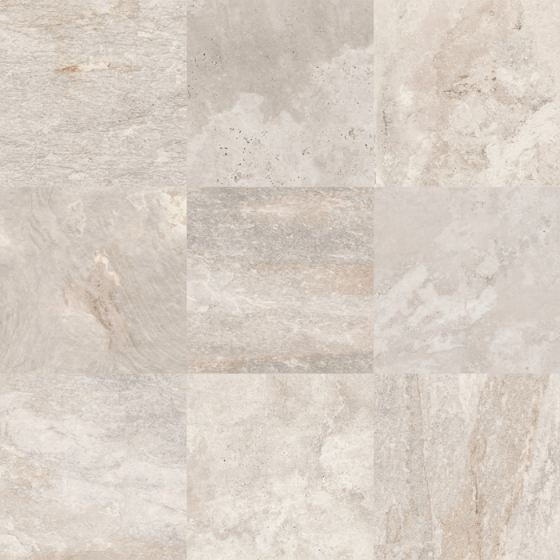 Πλακάκι Keros Cambridge Bone 50×50 ματ πορσελανάτο ανάγλυφο