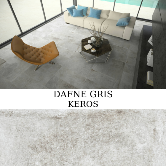 Πλακάκι Keros Dafne Gris 59,6×59,6 - ματ πορσελανάτος γρανίτης rectificado