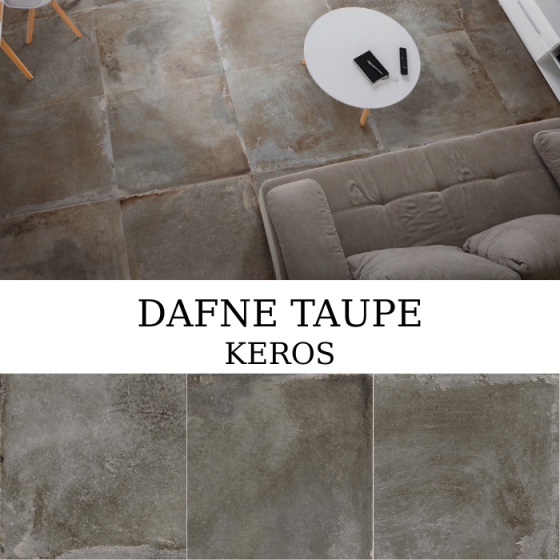 Πλακάκι Keros Dafne Taupe 59,6×59,6 - ματ πορσελανάτος γρανίτης rectificado