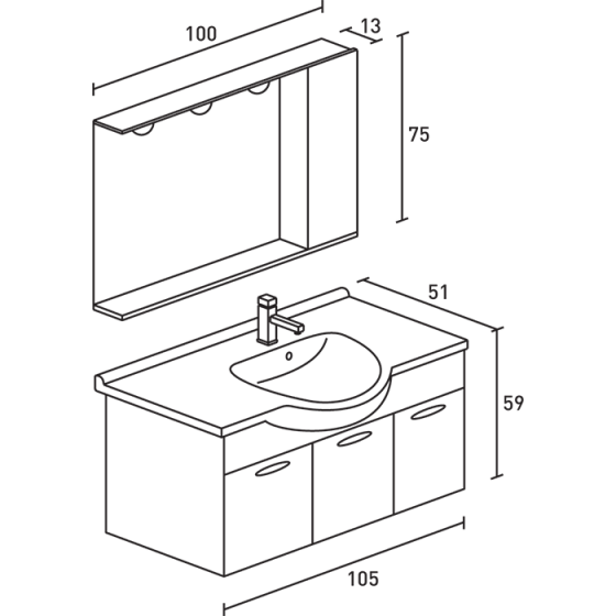ΕΠΙΠΛΟ ΜΠΑΝΙΟΥ PROBAGNO Danaos 650