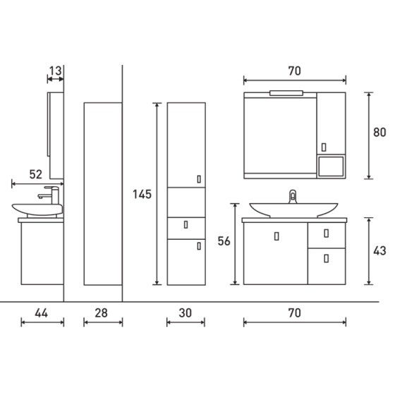 ΕΠΙΠΛΟ ΜΠΑΝΙΟΥ PROBAGNO Dria 637