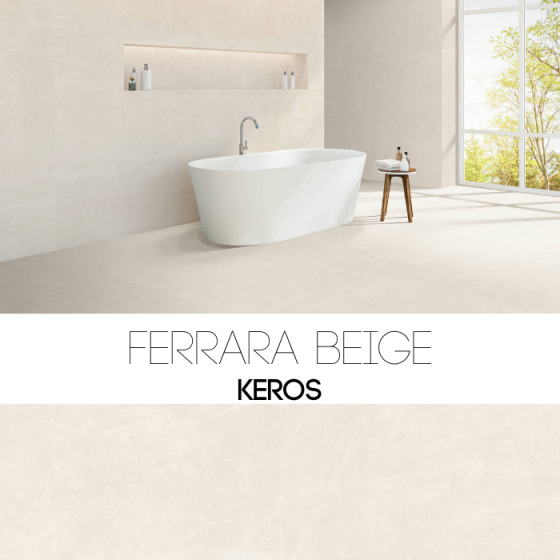 Πλακάκι Keros Ferrara Beige 60×120 - ματ πορσελανάτος γρανίτης rectificado