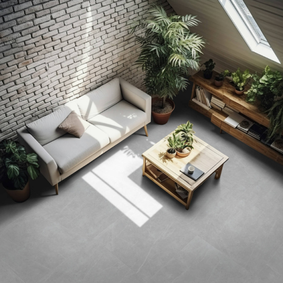 Ferrara Gris 80×80 πλακάκι δαπέδου και τοίχου, ματ πορσελανάτο Keros Ceramica, ισπανικής προέλευσης.