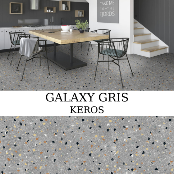 Keros Galaxy Gris μωσαϊκό πλακάκι γρανίτη 59,6×59,6 ματ