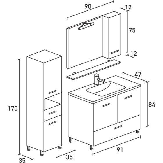ΕΠΙΠΛΟ ΜΠΑΝΙΟ PROBAGNO Galini 623-635K