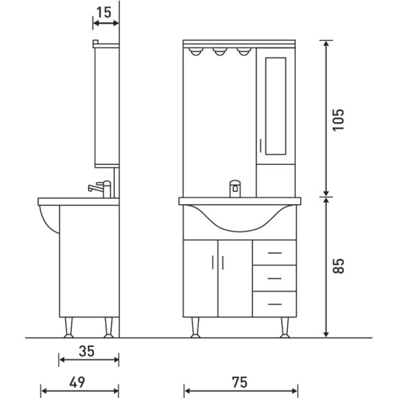 ΕΠΙΠΛΟ ΜΠΑΝΙΟΥ PROBAGNO Hersias 589
