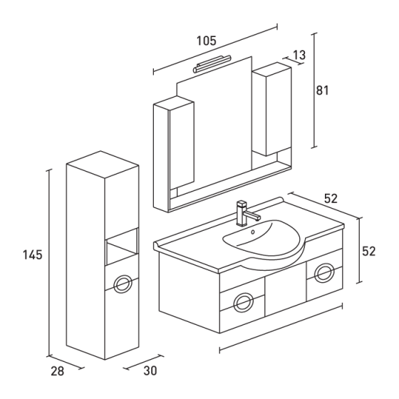 ΕΠΙΠΛΟ ΜΠΑΝΙΟΥ PROBAGNO Iera 646