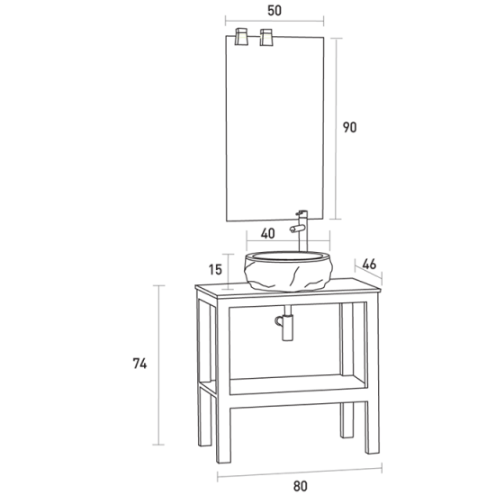 ΕΠΙΠΛΟ ΜΠΑΝΙΟ PROBAGNO Kelsos 674