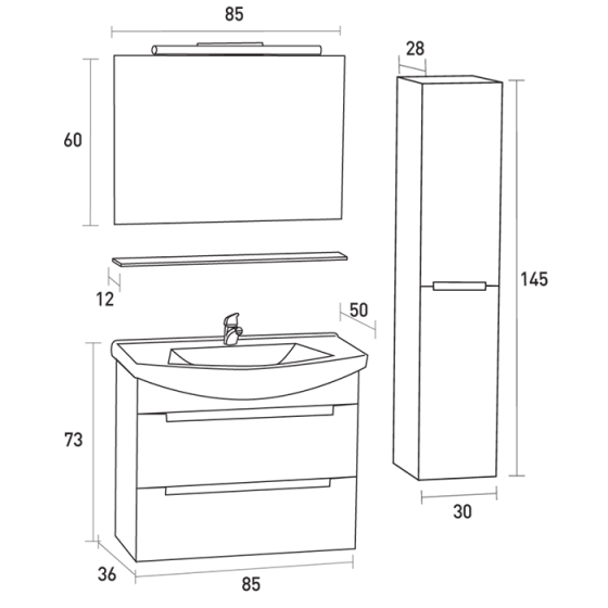 ΕΠΙΠΛΟ ΜΠΑΝΙΟΥ PROBAGNO Kirini 944