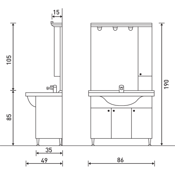 ΕΠΙΠΛΟ ΜΠΑΝΙΟΥ PROBAGNO Klio 567