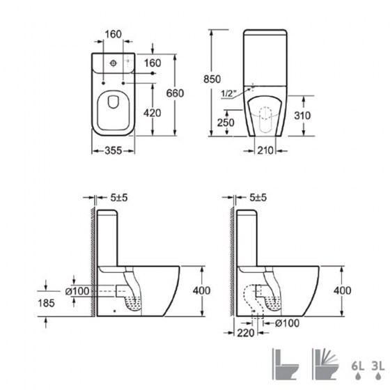 ΛΕΚΑΝΗ ΧΑΜΗΛΗΣ ΠΙΕΣΕΩΣ Karag Legend CT 10100