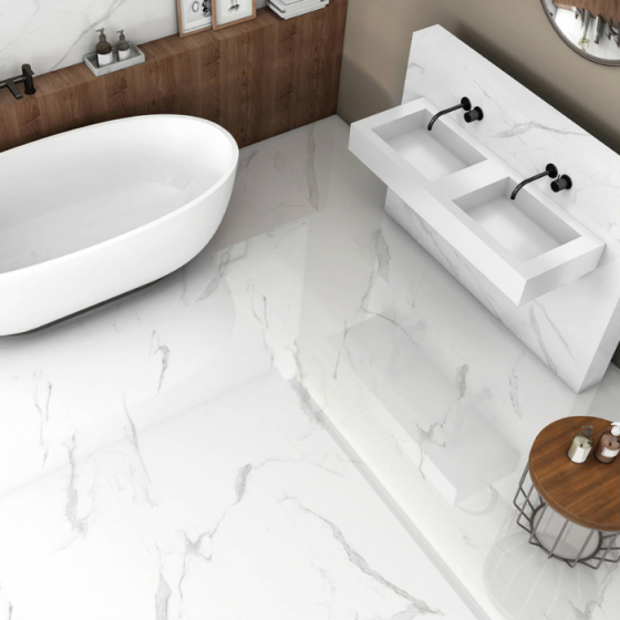 Πλακάκι Keros Livorno Gris 60×120 γυαλιστερό σε εσωτερικό χώρο