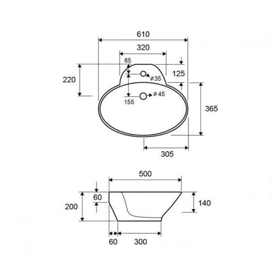 ΕΠΙΚΑΘΗΜΕΝΟΣ ΝΙΠΤΗΡΑΣ 61x49,5x20cm KARAG LT3072