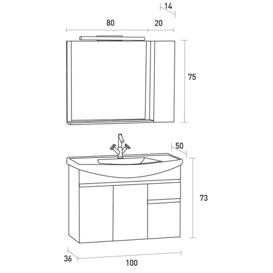 ΕΠΙΠΛΟ ΜΠΑΝΙΟΥ PROBAGNO Melon 937