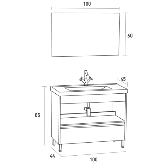 ΕΠΙΠΛΟ ΜΠΑΝΙΟΥ PROBAGNO Nisos 934