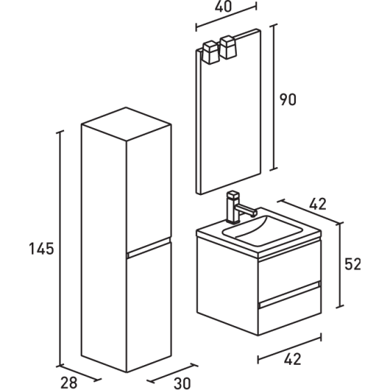 ΕΠΙΠΛΟ ΜΠΑΝΙΟ PROBAGNO Nissa 912B
