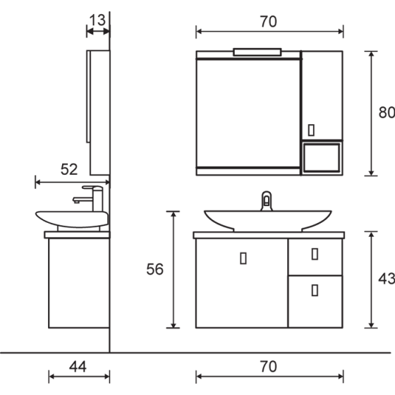 ΕΠΙΠΛΟ ΜΠΑΝΙΟΥ PROBAGNO Pinelopi 639