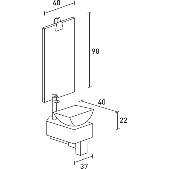 ΕΠΙΠΛΟ ΜΠΑΝΙΟ PROBAGNO Piros C051-A057